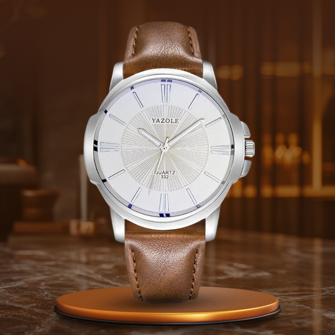 Luxurious Blue Glass Leather Watch™ - Wilson | Last Day 80% Off!