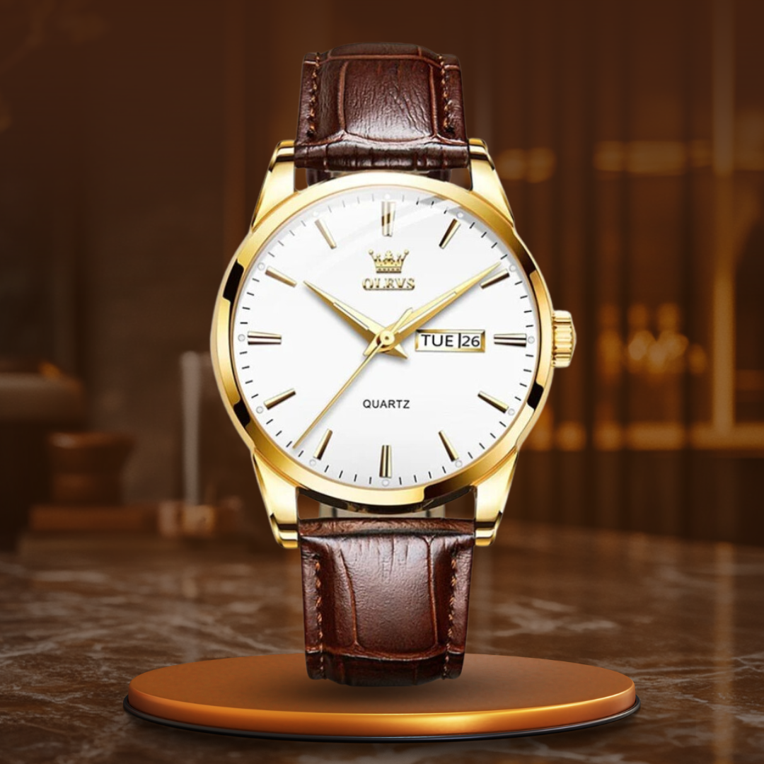 Luxury Leather Business Watch™ Wilson | Last Day 80% Off!