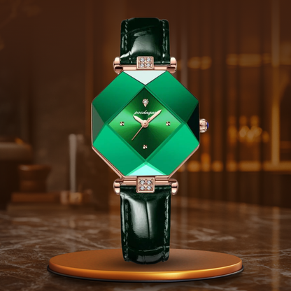 Luxury Green Diamond Quartz Watch | Last day 80% off!
