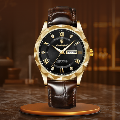 Luxury Leather Strap Quartz Watch | Last day 80% off!