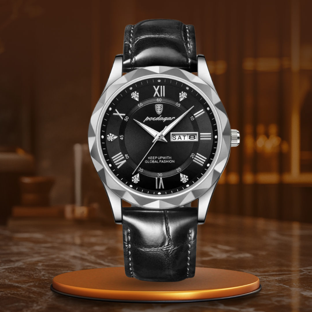 Luxury Leather Strap Quartz Watch | Last day 80% off!