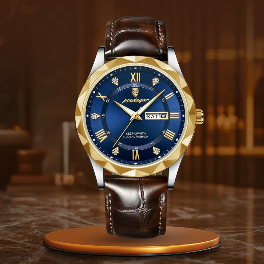 Luxury Leather Strap Quartz Watch | Last day 80% off!