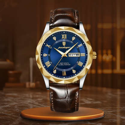 Luxury Leather Strap Quartz Watch | Last day 80% off!