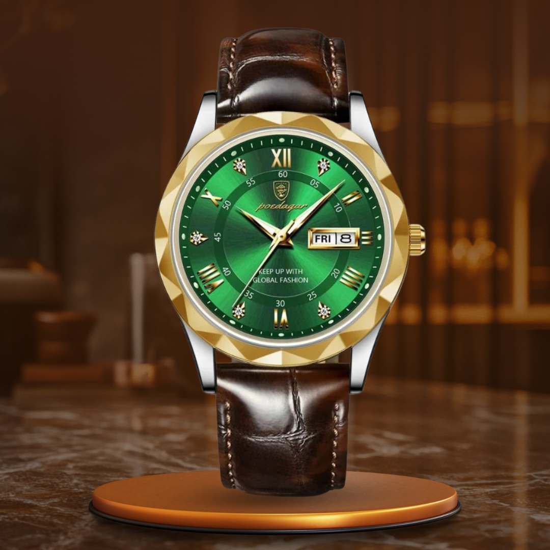 Luxury Leather Strap Quartz Watch | Last day 80% off!