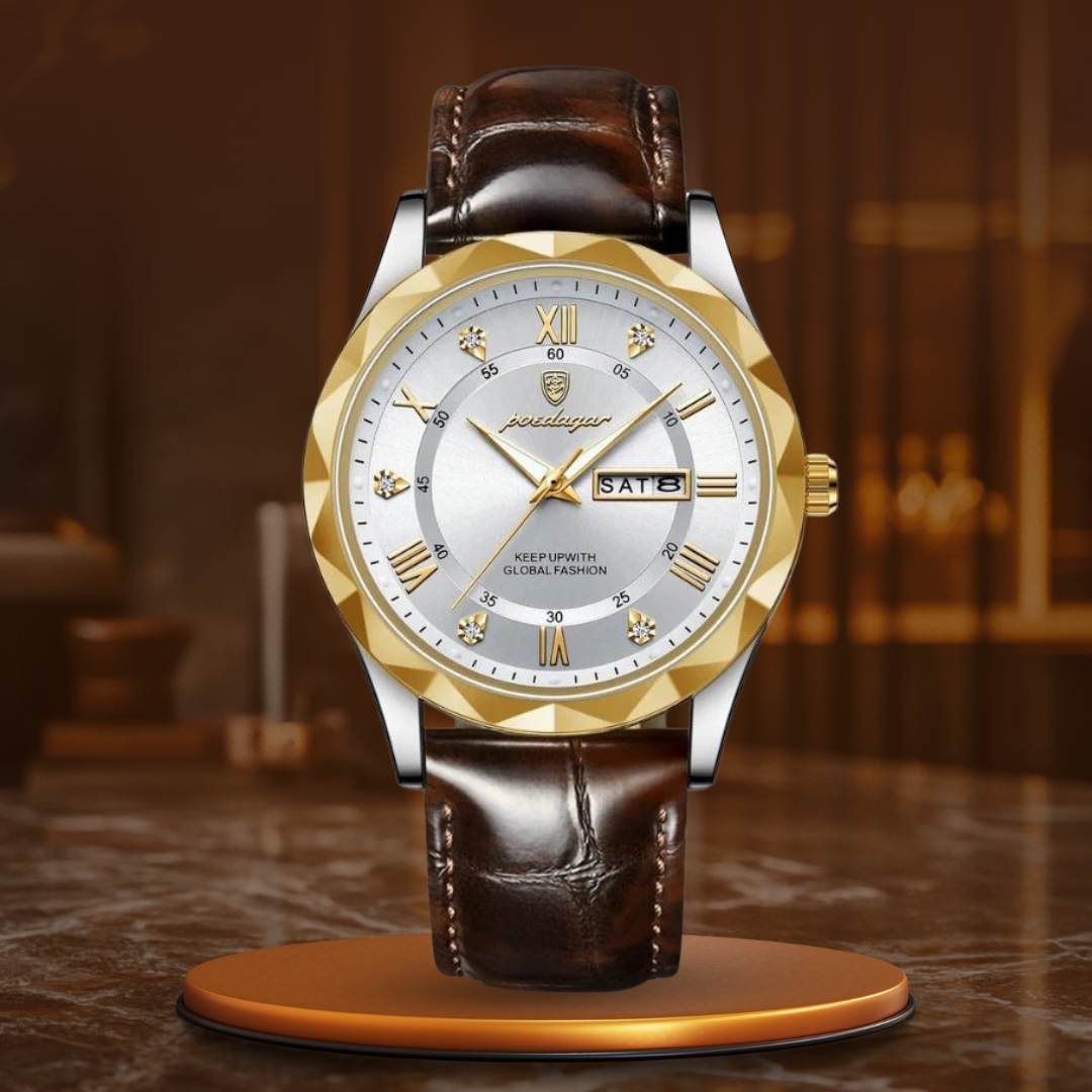 Luxury Leather Strap Quartz Watch | Last day 80% off!