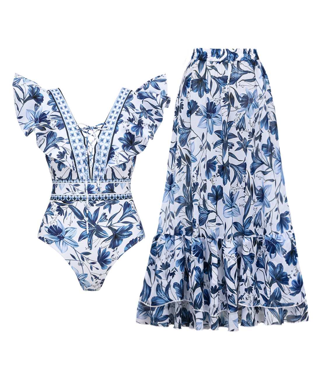 Quick-Drying Elegant Swimsuit with Skirt | Last Day 80% Off!