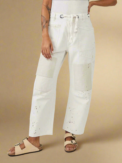Felixa - Wide Leg Patchwork Denim Pants With I Last Day 80% Discount!