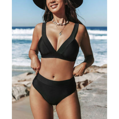Hilde - Solid High Waist Swimsuit | Last Day 80% Off!