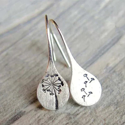 Vintage Silver Flower Earrings | Last Day 80% Off!
