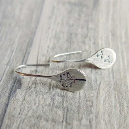 Vintage Silver Flower Earrings | Last Day 80% Off!