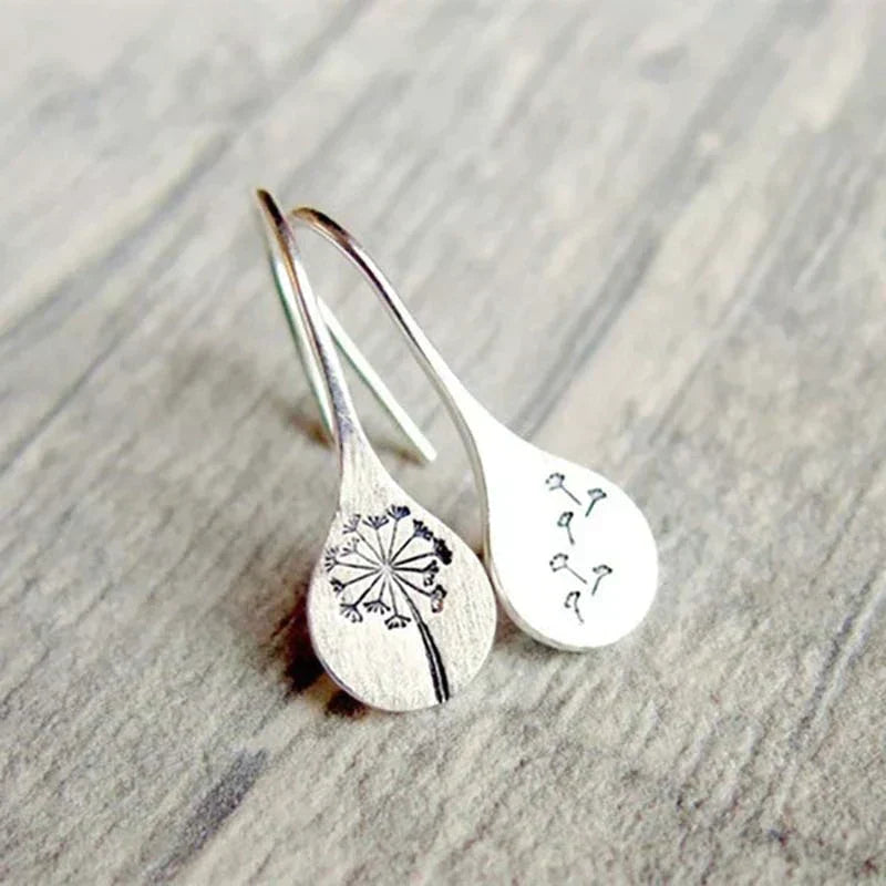 Vintage Silver Flower Earrings | Last Day 80% Off!