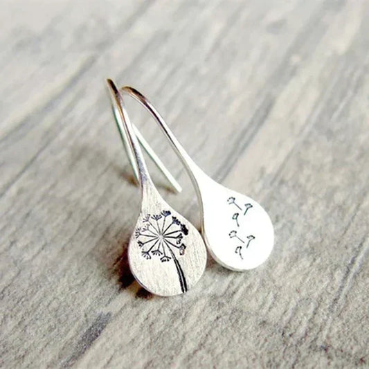 Vintage Silver Flower Earrings | Last Day 80% Off!