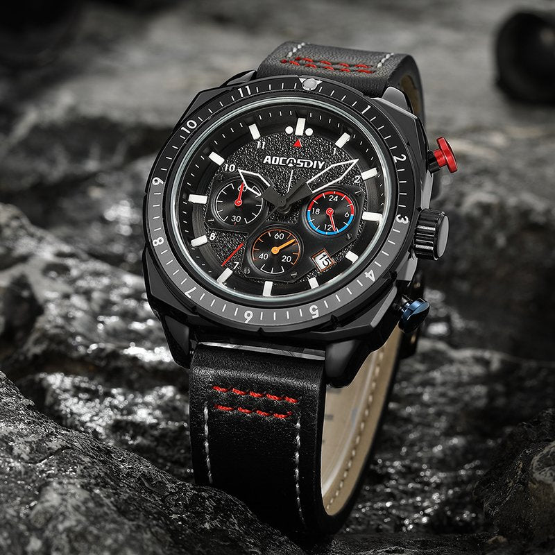 Luxury Quartz Sport Chronograph Watch™ - Wilson | Last Day 80% Off!