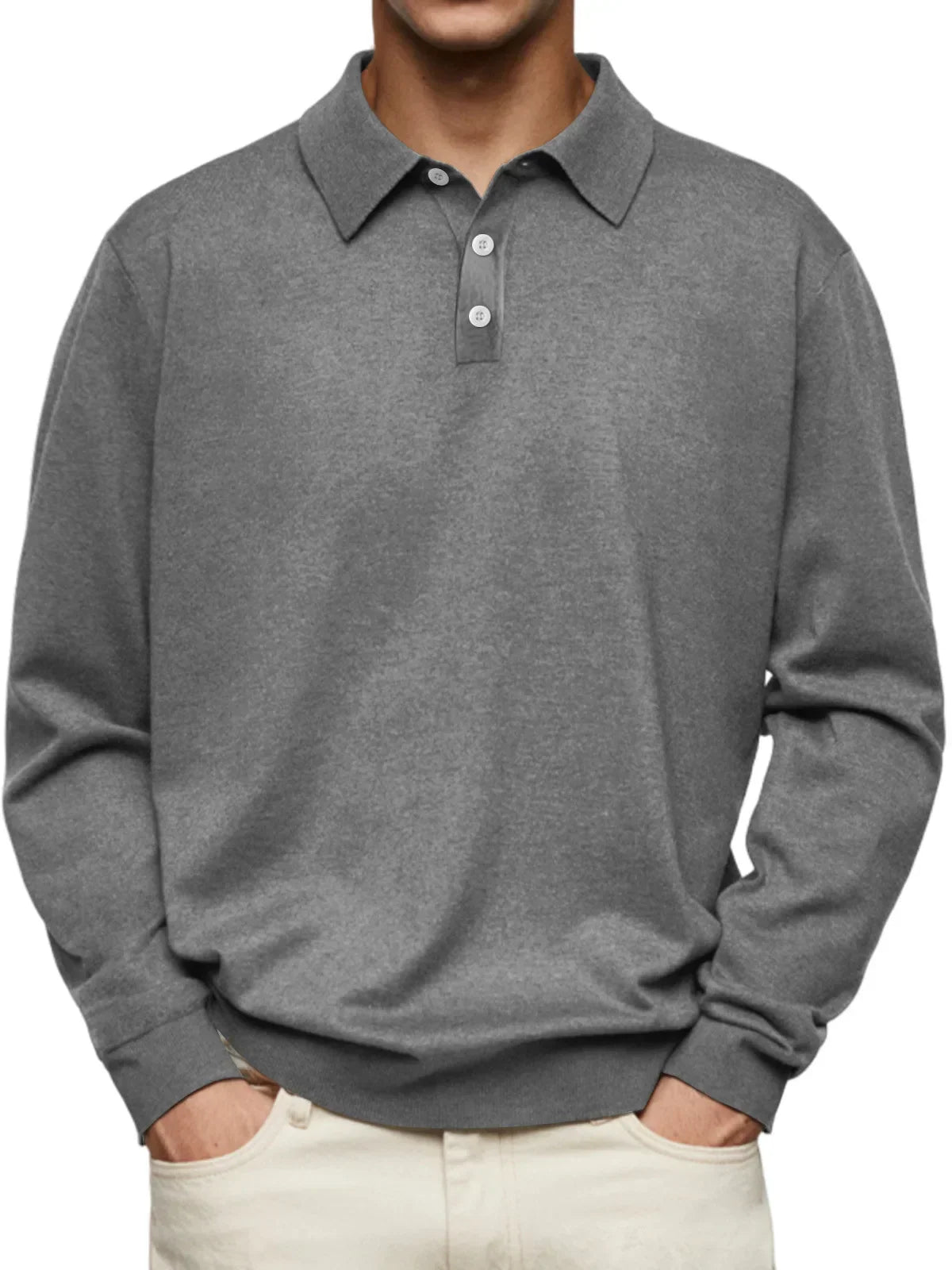 John | Long Sleeve Casual Polo | Last Day 80% Off!