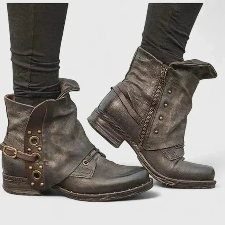 Persephone - Rivet Boots | Last Day 80% Off!