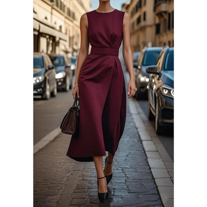 Clarimond | Elegant Round Neck Dress | Last Day 80% Off!