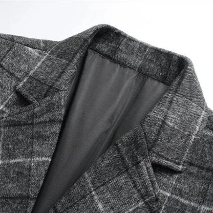 Brushed Wool Plaid Overcoat | Last day 80% off!