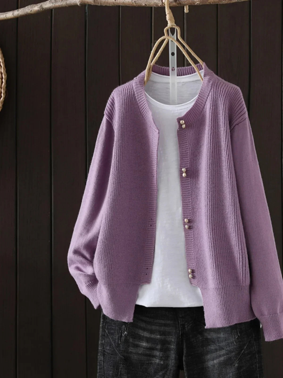Elara™ - Pearl Button Cardigan | Last Day 80% Off!
