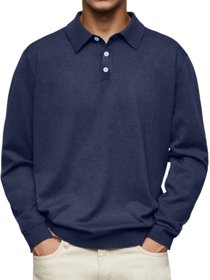 John | Long Sleeve Casual Polo | Last Day 80% Off!