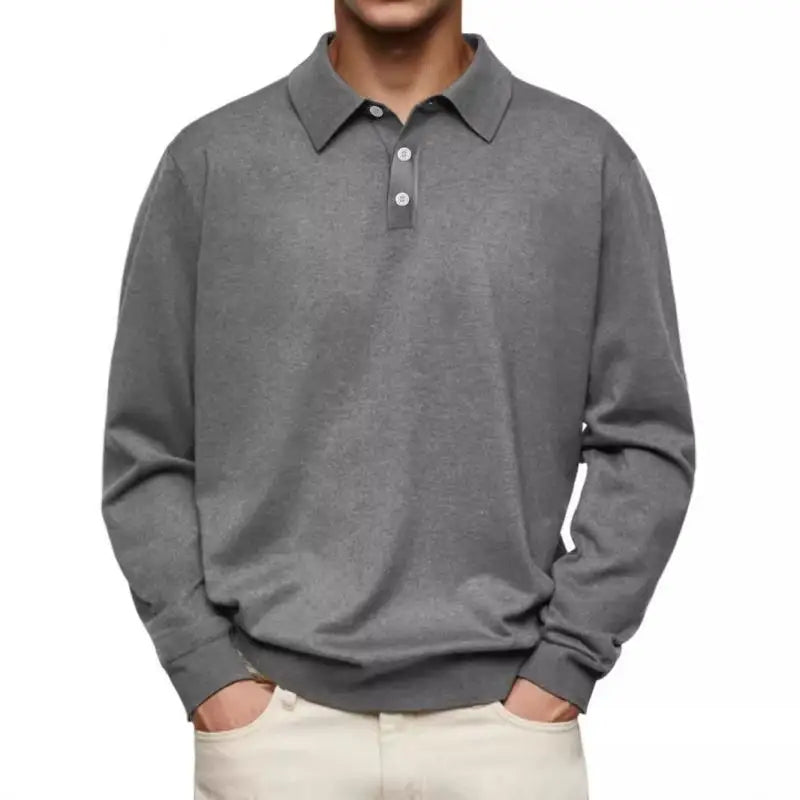 John | Long Sleeve Casual Polo | Last Day 80% Off!