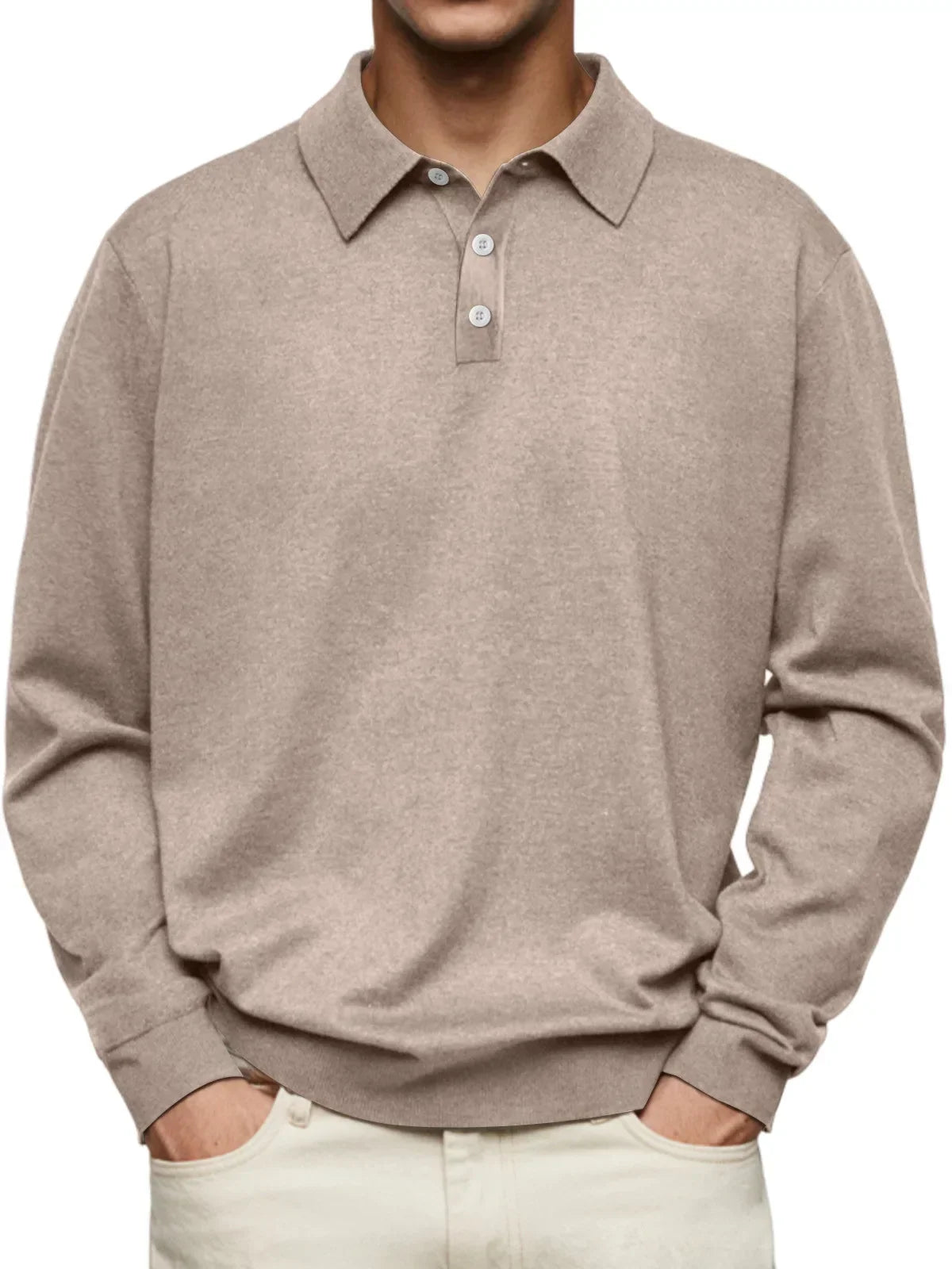 John | Long Sleeve Casual Polo | Last Day 80% Off!
