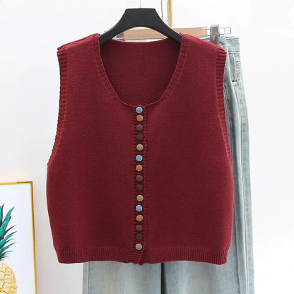 Maribel™ - Color-Button Knit Vest | Last Day 80% Off!