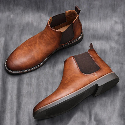 Carter™ Retro Leather Boots — Soft Cushioning with a Refined Finish