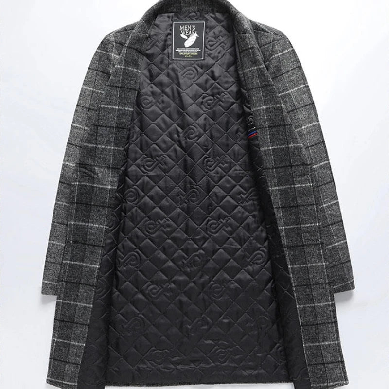 Brushed Wool Plaid Overcoat | Last day 80% off!