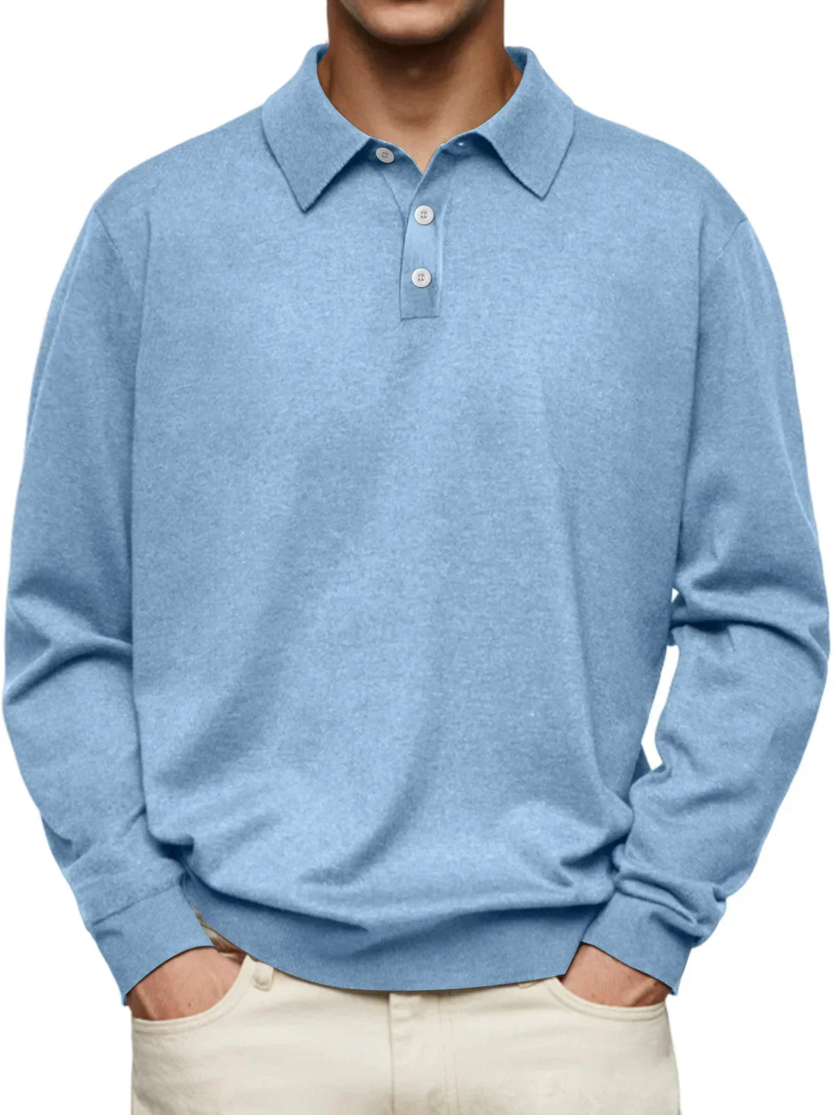 John | Long Sleeve Casual Polo | Last Day 80% Off!