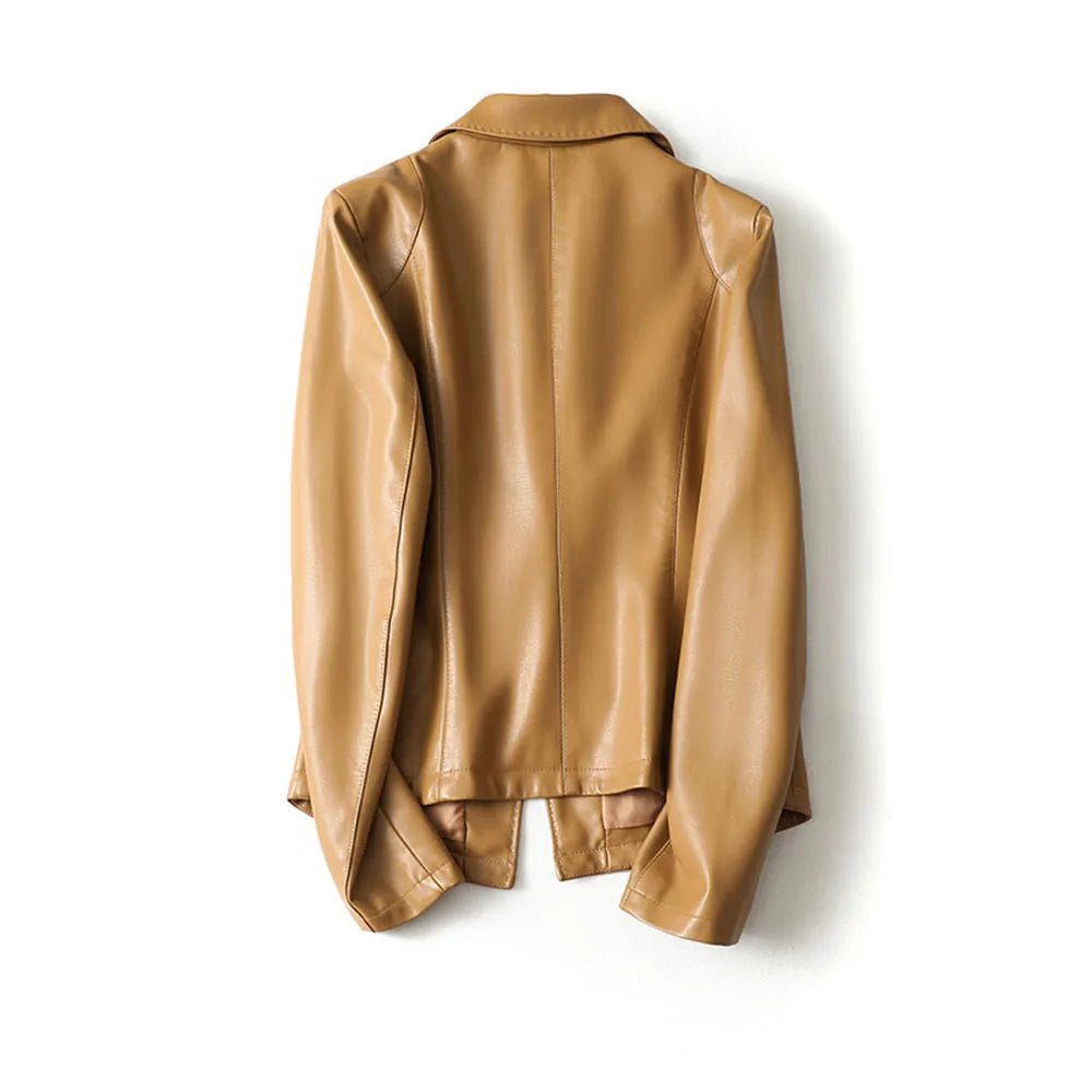 Vera Lambskin Leather Blazer | Last day 80% off!