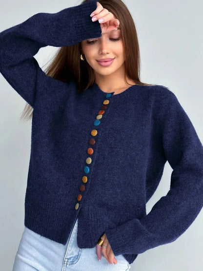 Noelle™ - Button-Detail Cardigan | Last Day 80% Off!