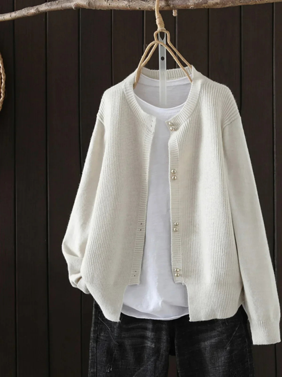 Elara™ - Pearl Button Cardigan | Last Day 80% Off!