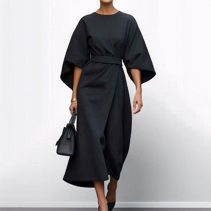 Eldra | Satin Feel Batwing Sleeve Maxi Dress | Last Day 80% Off!