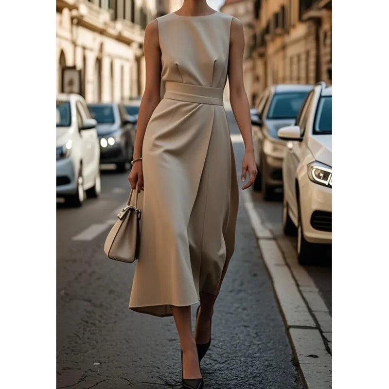Clarimond | Elegant Round Neck Dress | Last Day 80% Off!