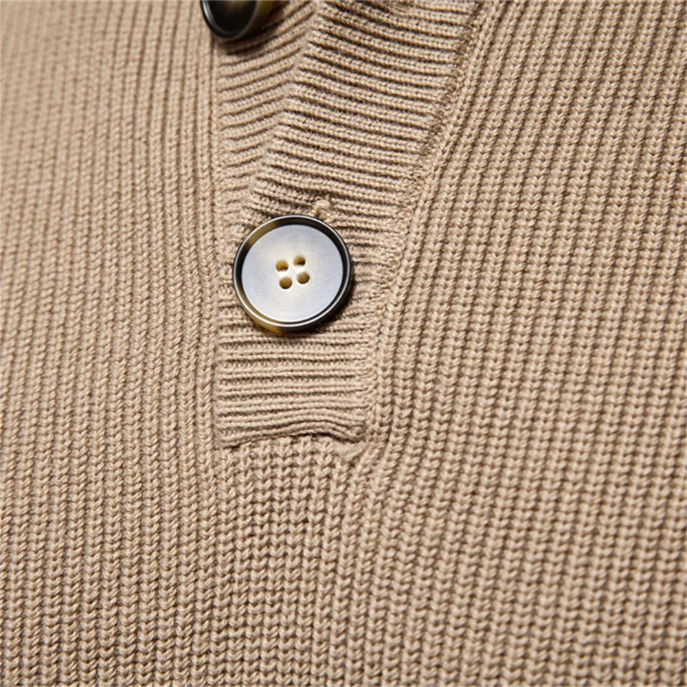 Wilson| Men's Sweater with Button Design | Last Day 80% Off!