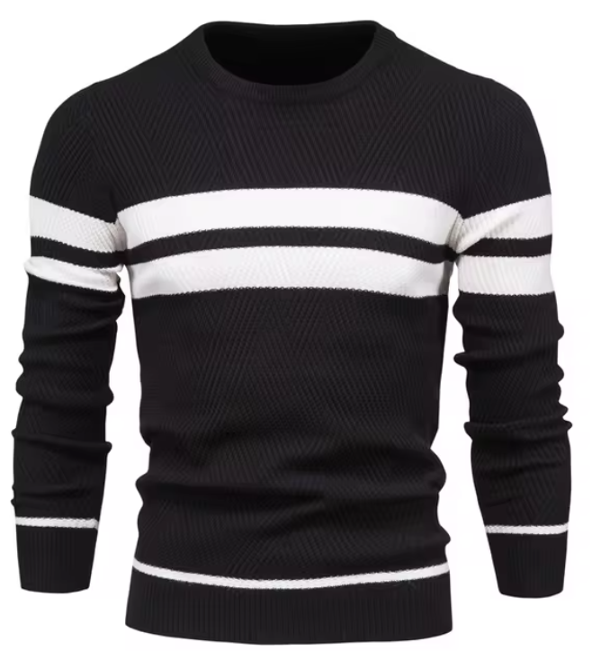 Wilson | Stylish Men's Pullover with Herringbone Pattern | Last Day 80% Off!