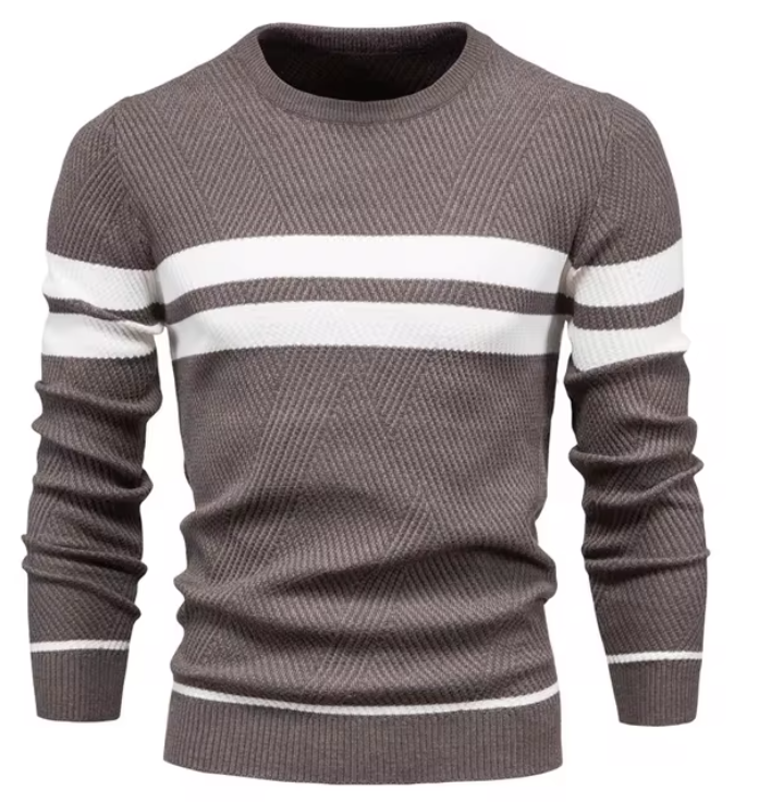 Wilson | Stylish Men's Pullover with Herringbone Pattern | Last Day 80% Off!