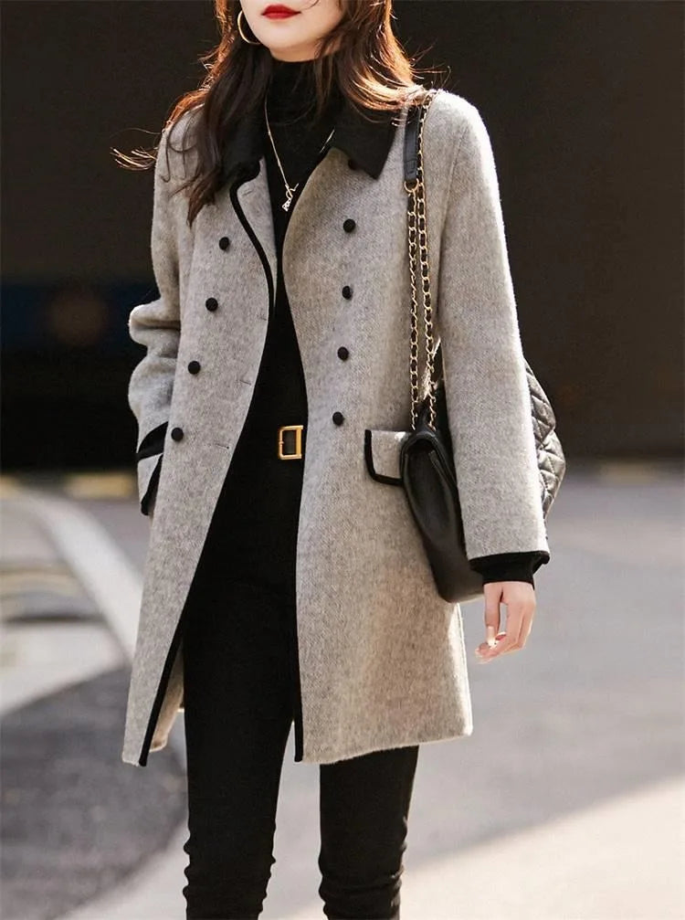 Women's Vintage Wool Coat – Long Autumn Winter Outerwear Last Day 80% Off!