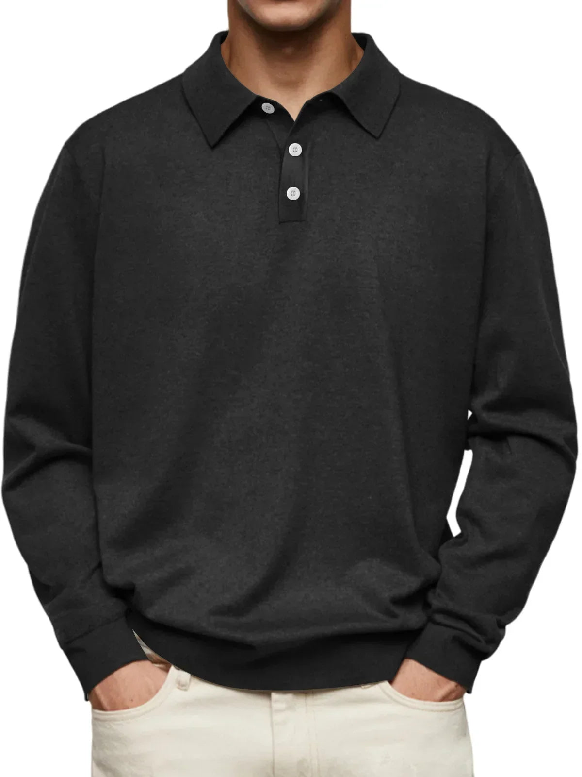 John | Long Sleeve Casual Polo | Last Day 80% Off!