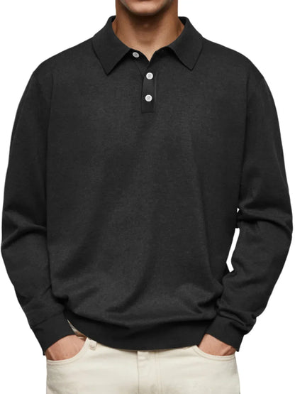 John | Long Sleeve Casual Polo | Last Day 80% Off!