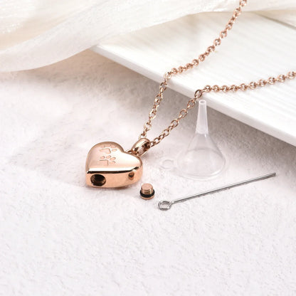 Pet Memorial Urn Necklace – Heart-Shaped Pendant with Paw Engraving | Last Day 80% Off!