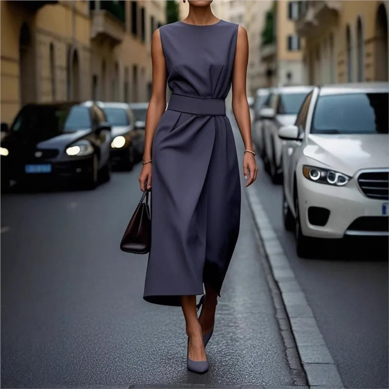 Clarimond | Elegant Round Neck Dress | Last Day 80% Off!
