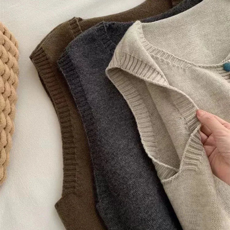 Maribel™ - Color-Button Knit Vest | Last Day 80% Off!