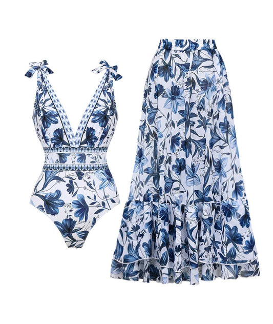 Quick-Drying Elegant Swimsuit with Skirt | Last Day 80% Off!