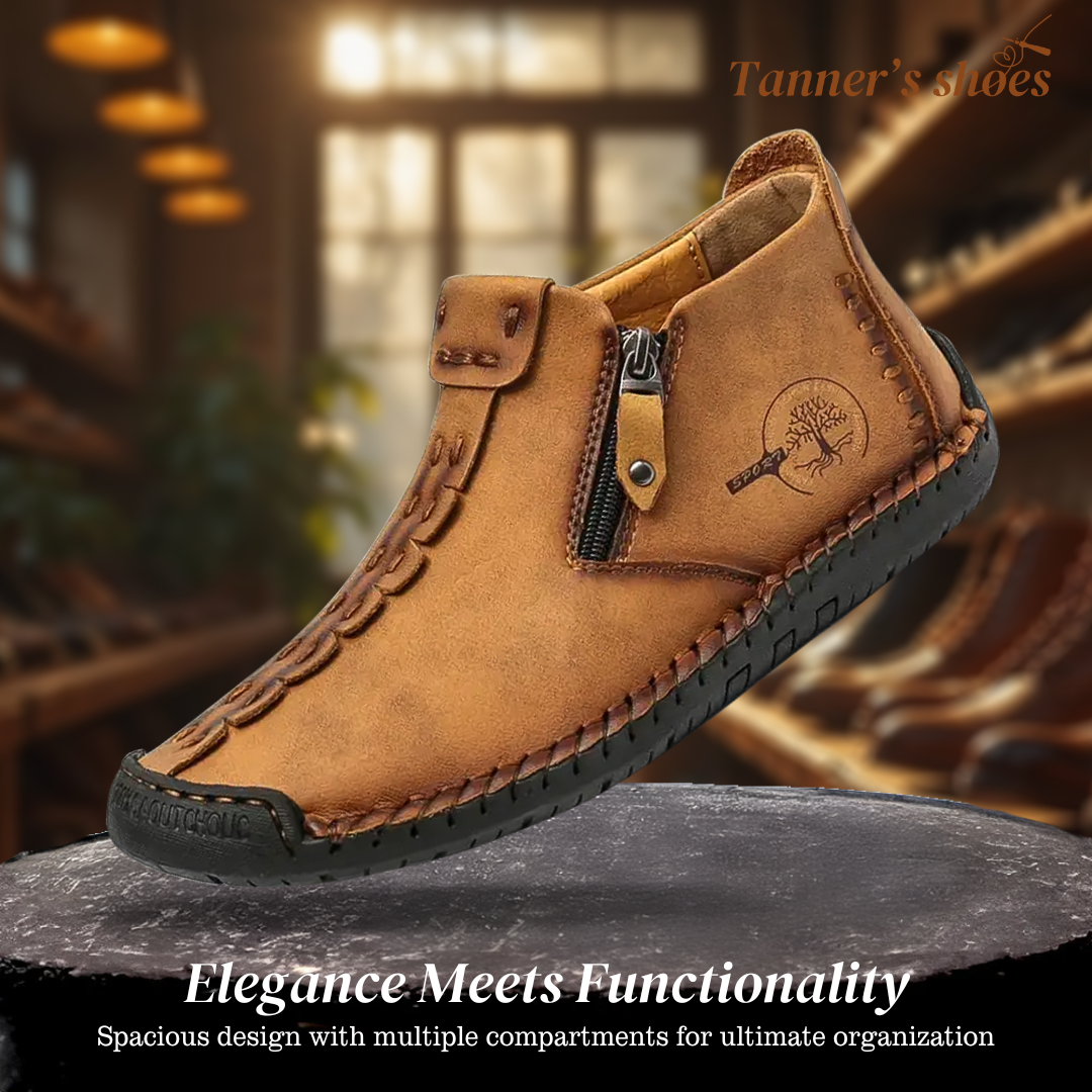 Logan | Classic Men's Leather Ankle Shoes | Last day 80% off!