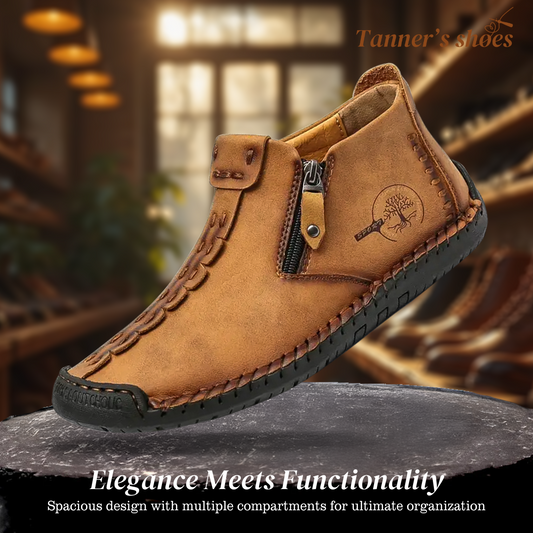 Logan | Classic Men's Leather Ankle Shoes | Last day 80% off!