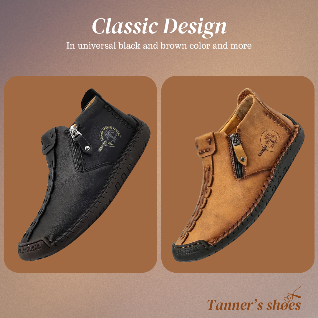 Logan | Classic Men's Leather Ankle Shoes | Last day 80% off!