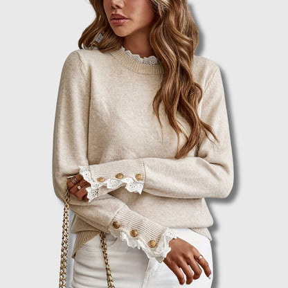Sofie – Sweater with Lace Details | Last Day 80% Off!