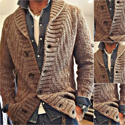 Men's Vintage Lapel Knit Cardigan Jacket| Last day 80% off!
