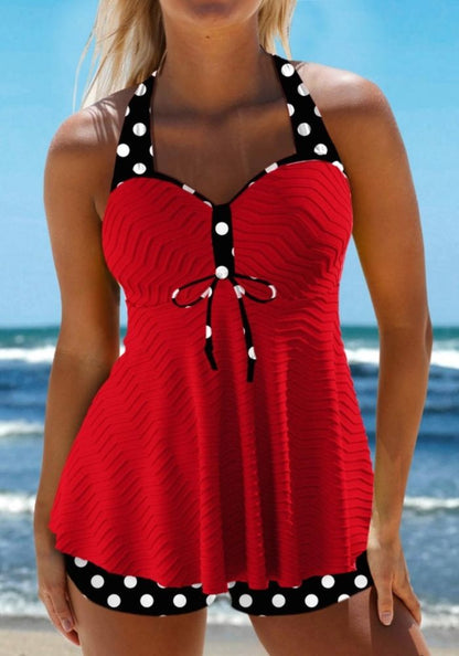 Ana – White Tankini with Polkadots | Last Day 80% Off!